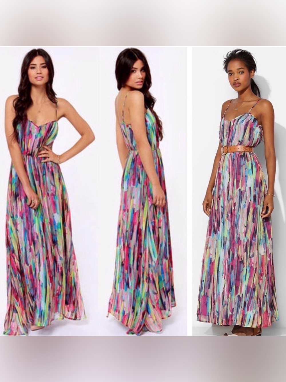 Jack by BB Dakota RAYNA Watercolor Maxi Dress Size 2